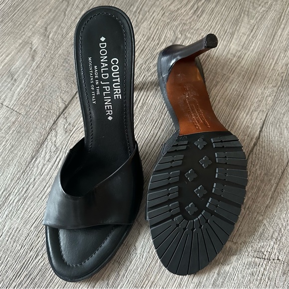 Couture Leather Heeled Sandals - Picture 1 of 6